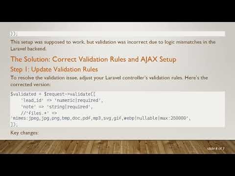 Validating FormData in Laravel 7 with AJAX: The Ultimate Guide