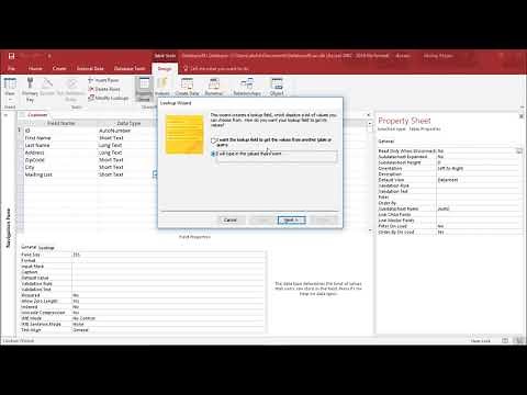 MS Access 2016 - Create Simple Database