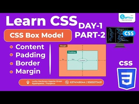 Day 1 (Part-2) – CSS Box Model Explained | Margin, Padding & Border in CSS | CSS for Beginners