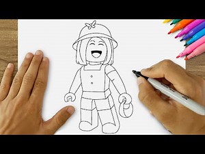 How to Draw Roblox Girl Avatar Easy | Step by Step Roblox Character Drawing