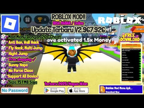 Roblox Update V2.967.926 Mod Menu Apk Dengan 20+ Cheat : Wall Hack, Multi Jump & Anti Banned
