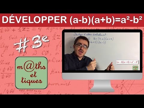 Développer à l'aide de l'identité remarquable (a-b)(a+b)=a²-b² - Troisième