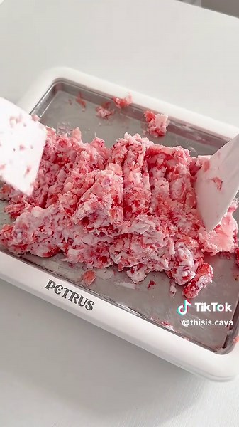 Easy Fruit Yogurt Ice Recipe with Strawberry and Pomelo