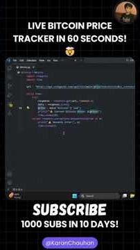 Build a Bitcoin Tracker in 60 Seconds! ⏱️🐍 #Python