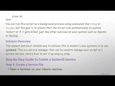 How to run your bash script as a background process forever in Ubuntu