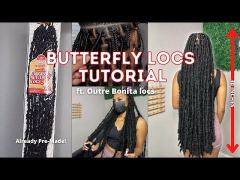 EASY BUTTERFLY LOCS TUTORIAL | the best crochet hair for long faux locs