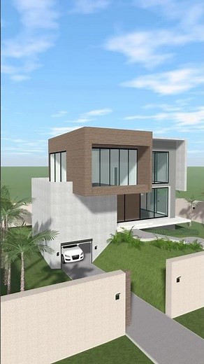 Contemporary house on the hill designed in Live Home 3D #shorts