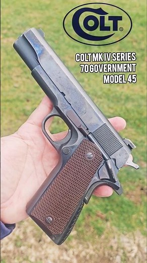 Presenting the Vintage Colt MK IV Series 70 Government Model 45 1911 pistol up close?