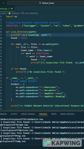 Python Suspicious File Detector 🔥 Hidden Malware Exposed in Seconds!