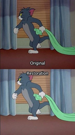 Original vs. Restoration, Tom and Jerry episode! 🐱🐭 #tomandjerry #cartoon #animation