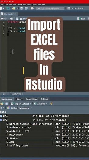 Import Excel in under 60 secs | RStudio and readxl
