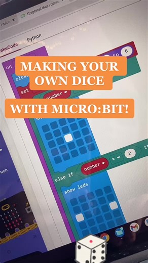 make your own graphical dice with micro:bit! 🎲 #fypシ #foryoupage #tabletacademyscotland #microbit