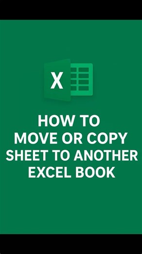 How to move or copy a sheet to another Excel Workbook | Step-by-Step Tutorial #excel #exceltips