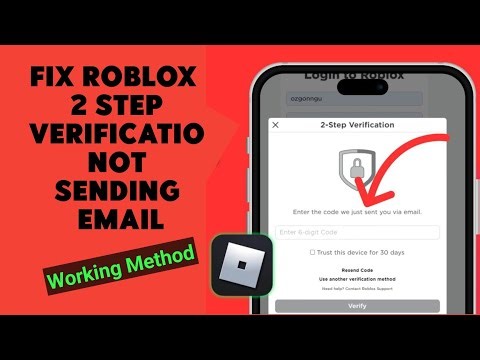 How To Fix Roblox 2 Step Verification Not Sending Email | Roblox Verification Code Not Received