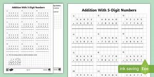Addition with 5 Digit Numbers