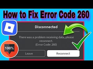 Roblox Error Code 260 Fix | Disconnected Problem Solved 2025 | Roblox Connection Error Solution