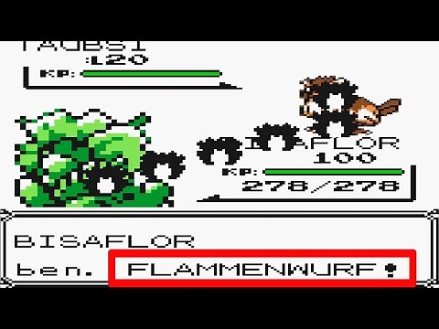 Bisaflor mit FLAMMENWURF - Attacken Glitch - jedem Pokemon jede Attacke beibringen -ACE Pokemon Gelb