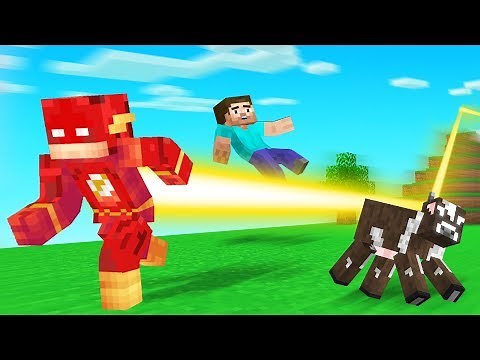 Playing MINECRAFT As FLASH! (super fast)