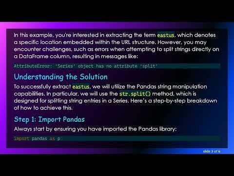 How to Extract eastus from Long URL Strings in Python Using Pandas