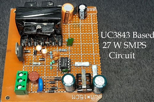 Design a 12V/27W SMPS Circuit with UC3843 SMPS Controller IC