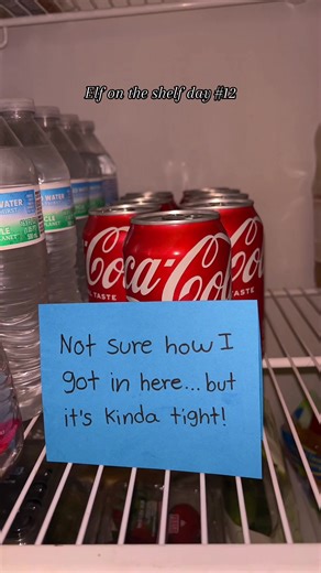 Elf on the Shelf Day 12: Looks like someone got stuck! 🤭 Something fast & easy. #elfontheshelf #elfideas #waterbottle #fyp #lovebeingamom