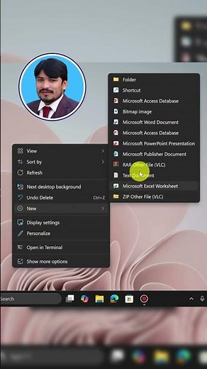 Create MS Word File on Desktop | Right Click Method
