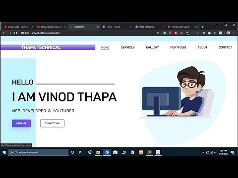 How to Create Website using HTML and CSS in Hindi 2019 🔥