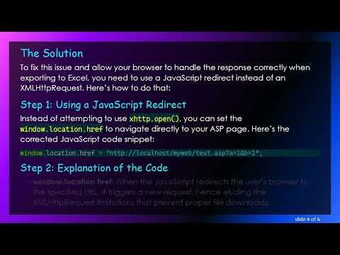 How to Export to Excel Using ASP Classic and JavaScript