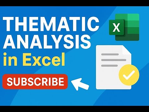 How to do Thematic Analysis Coding in Excel: Data Analysis in Research Methodology (Qualitative)