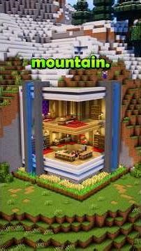 Minecraft Modern Mountain House 🏡 #minecraftbuilding