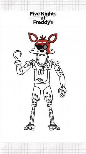 How to Draw FOXY | from Five Nights at Freddy’s