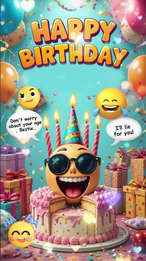 Hilarious Birthday Wishes for Friend🤣Animated Birthday Joke for Bestie! #bestiebirthday #funnywishes