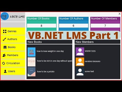 VB.Net Project Tutorial - Create a Library Management System Using VB.Net And MySQL - [ Part 1 ]
