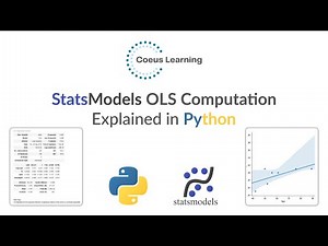 StatsModels OLS Computation Explained in Detail using Python | Linear Regression