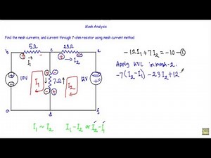 Mesh Analysis Introduction, Steps & Example 1