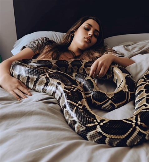 3.8K views | Eine Frau schlief jede Nacht mit ihrer Python, doch das,...
