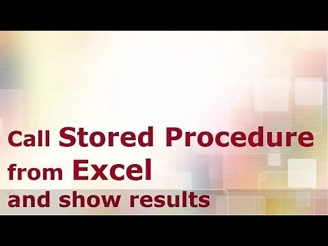 Call Stored Procedure from Excel and show results