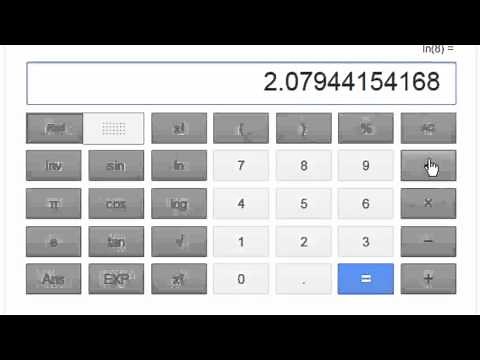 log2 (base 2 logarithm) using calculator