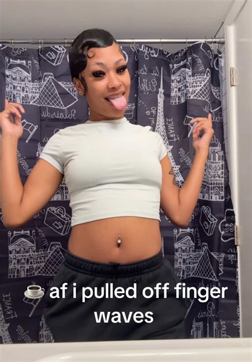 this a wig btw 🥲 #fingerwaves #fypシ #viral | Finger Waves