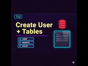 lesson 1: Create Oracle User/Schema and Tables in SQL Developer (19c) — Steps with Best Practices.