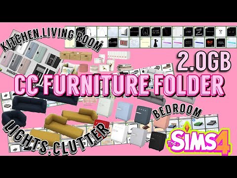 CC FURNITURE FOLDER📂❤️ + CLUTTER|CC FOLDER|THE SIMS 4