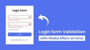 Login Form Validation in HTML CSS & JavaScript