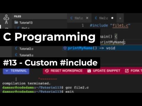 C Programming #13: #include your own files!