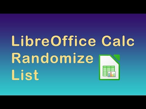 How to randomize a list in LibreOffice Calc #Shorts