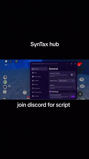 script demon fall SynTax hub support mobile #demonfall #scriptSynTaxhub #hack #roblox #dupe