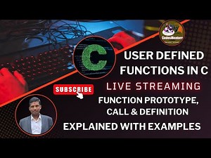 #35 User Defined Functions in C | Function Prototype, Call & Definition Explained with Examples