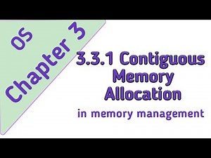 Contiguous memory allocation/contiguous memory allocation in memory management/operating system