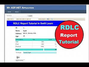 RDLC report in asp.net c# 1. How to create RDLC Report in c# with SQL step by step. swift learn