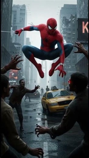 Zombie vs Spider-Man: City Attack Battle! #spiderman #zombie #shorts #shortvideo