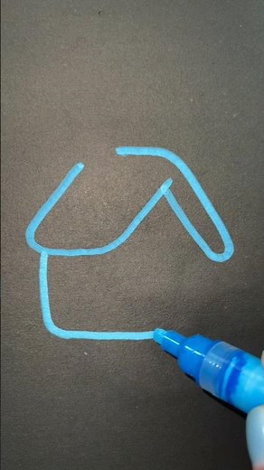 Super Easy Method to Draw a House with 5 Steps